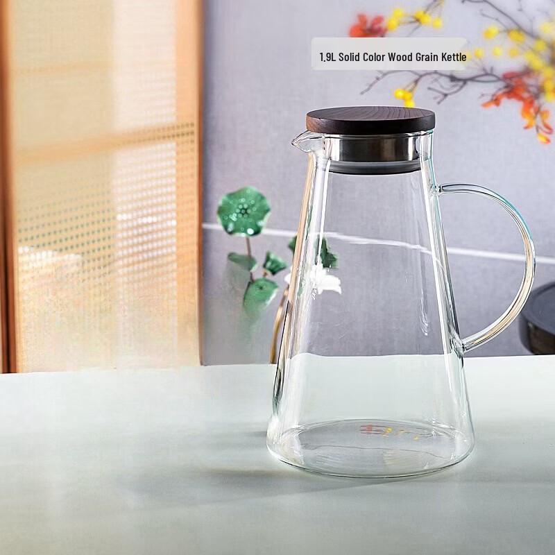 ZISIZ Transparent Glass Cold Water Pitcher Set