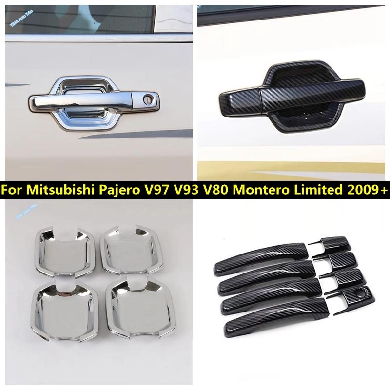 Car Door Outside Handles Door Bowls Sticker Cover Trim For Mitsubishi Pajero V97 V93 V80 Montero Limited 2009 - Accessories