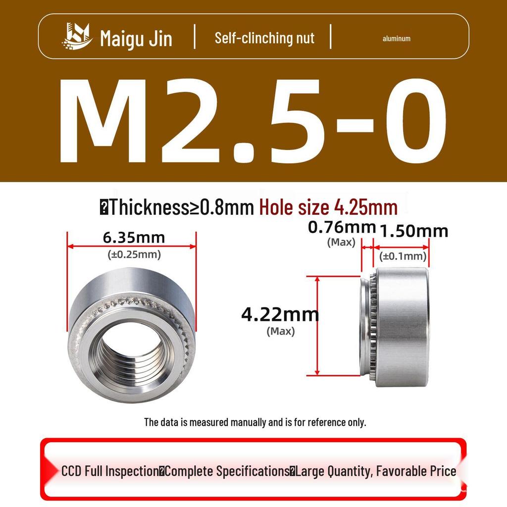 CLA-M2 To M8 Aluminum Alloy Rivet Nut Serrated Pressure Plate: High-Strength Riveting Solution