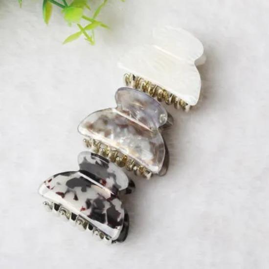 3pack Hair Clip Daisy Acrylic Plastic Small Hair Claw For Women Girls Fashion Gold Crab For Hair Tins Clamps Hair Accessories