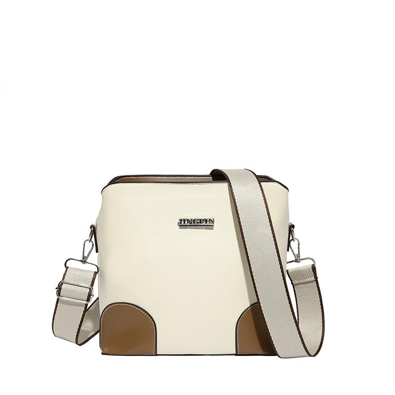 

Популярная женская оптовая новая модная высококачественная женская сумка-мессенджер через плечо корейская версия сумка-ведро из мягкой кожи белый