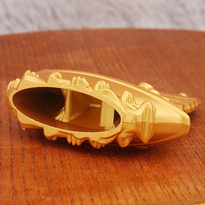 Gold Plated Sailing Ship Ornament with Yuanbao and Gold Bar for Smooth Sailing Decoration