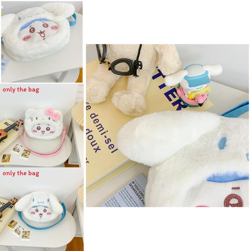 Plush Kids Crossbody Bag With Chiikawa Usagi Design For Daily Use