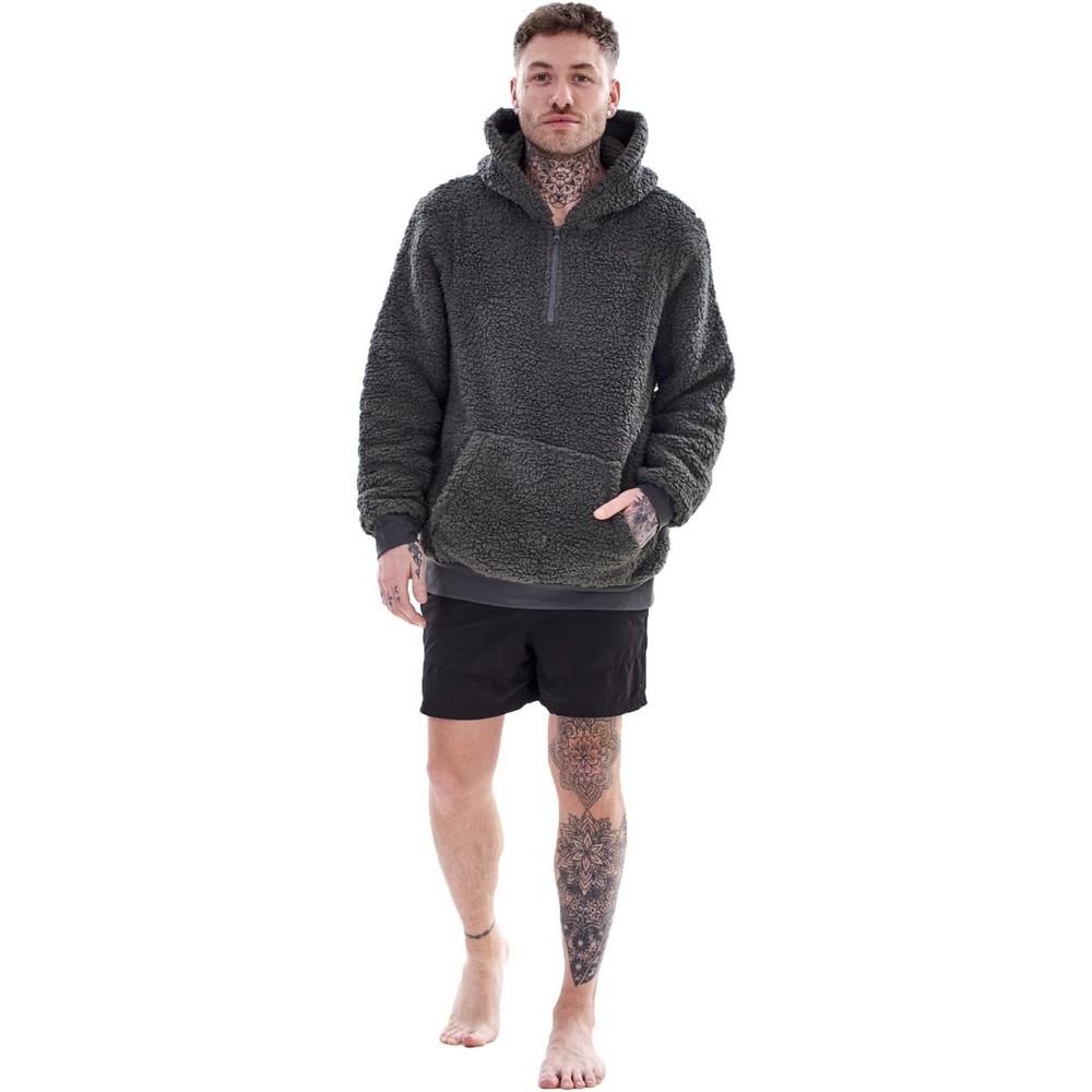 Keanu Mens Sherpa Half Zip Hoodie