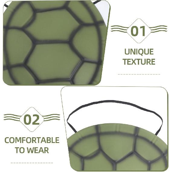 3pcs Halloween Turtle Shell Costume,EVA Turtle Shell Props Turtle Shell Backpack Cosplay Props for Halloween Dress Up Accessories