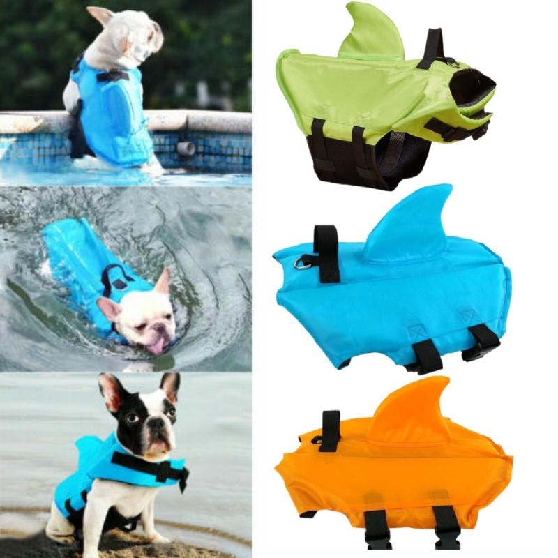 Stylish Wangupet Shark Fin Pet Life Jacket For Small And Large Dogs