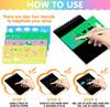 12 PCS Scratch Art Set 4 Rainbow Mini Notebooks 4 Stencil Sheets 4 Wooden Stylus Fun Drawing, Party Favors Creative Gifts