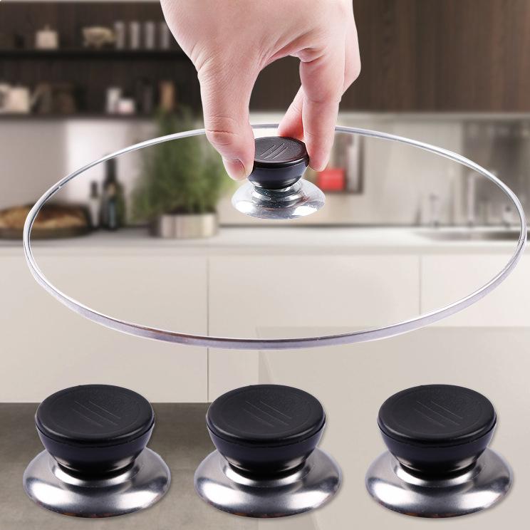 2PCS Stainless Steel Pot Lid Anti-scalding Handle