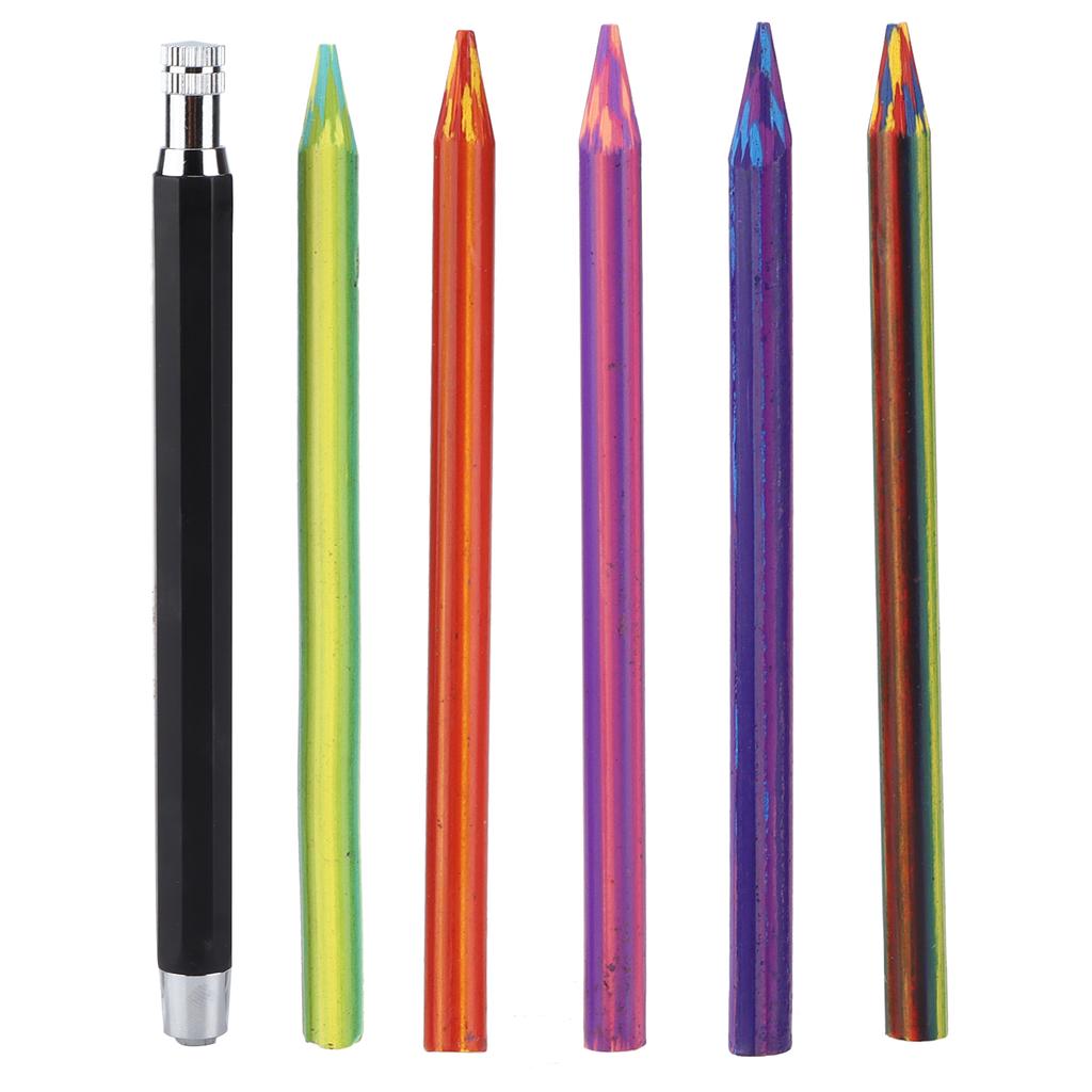 Mechanical Pencil Set 5.6mm Drawing Replacement Accessories with Color Refills for Painting Graffiti