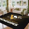 Pittsburgh Penguins Design Crystal Velvet Rug Soft Decorative Mat for Bedroom Entrance