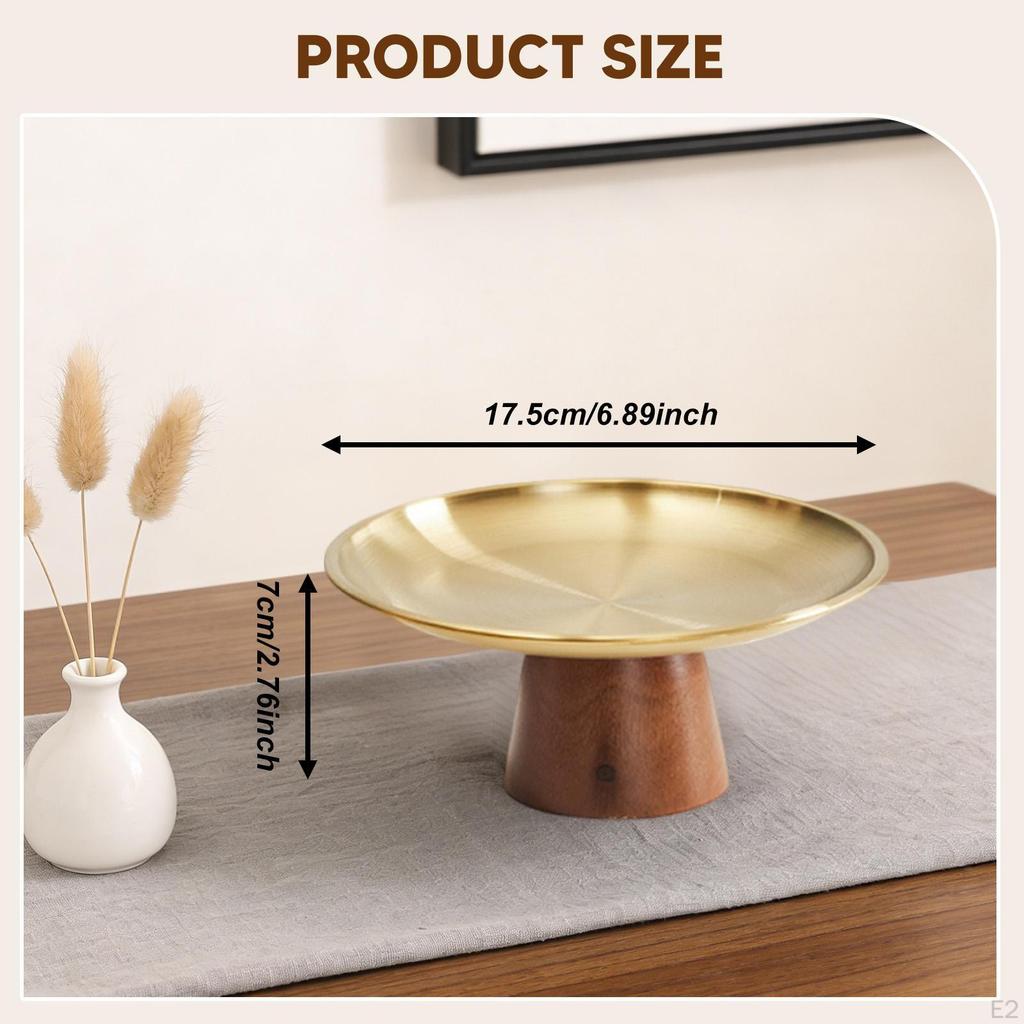 Pedestal Fruit Bowl Decorative Multifunctional Aesthetic Snack Candy Storage Tray Plate