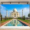 2D Flat Design 1-piece Taj Mahal Indian Background Fabric Suitable for Weddings and Birthdays