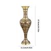 Embossed Antique Tall Metal Vases Flower Arrangements Container for Living Space Artistic Homes Centerpieces Decors