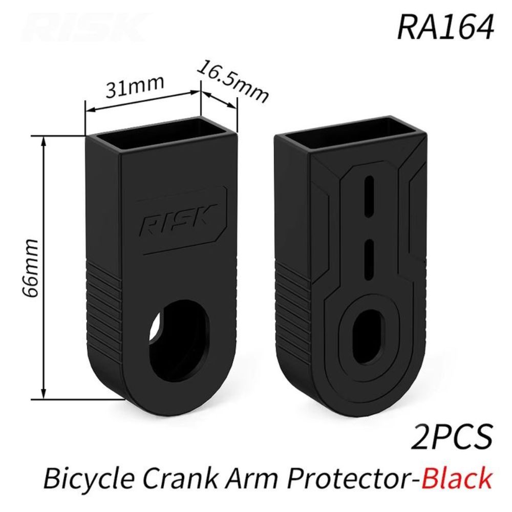 2pcs Flexible Bicycle Crank Arm Protector Shock Absorbing Crank Arm Cover Riding Gear