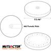 Mutuactor Heavy Duty Neodymium Round Magnet 2 Pcs 100 Lb Rubber Coated Magnetic 