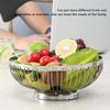 Countertop Fruit Bowl, Stainless Steel Countertop Fruit Basket Metal Wire Fruit Storage Basket for Vegetable Snacks Bread (L)