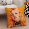 Quirky Korean Beautiful Singer SSong Yuqi Cushion Cover Throw Pillow Cover Hidden Button Durable Polyester Chair Cushion