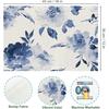 Blue Leaves Watercolor Placemats Set of 4, 12x18 Inch Spring Summer Leaves Table Place Mats for Kitchen Dining Home Party Decor