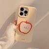 Red Apple Bracket Is Suitable for Apple 16promax Mobile Phone Case Iphone17 Niche Summer 14 Silicone 13 Pendant.