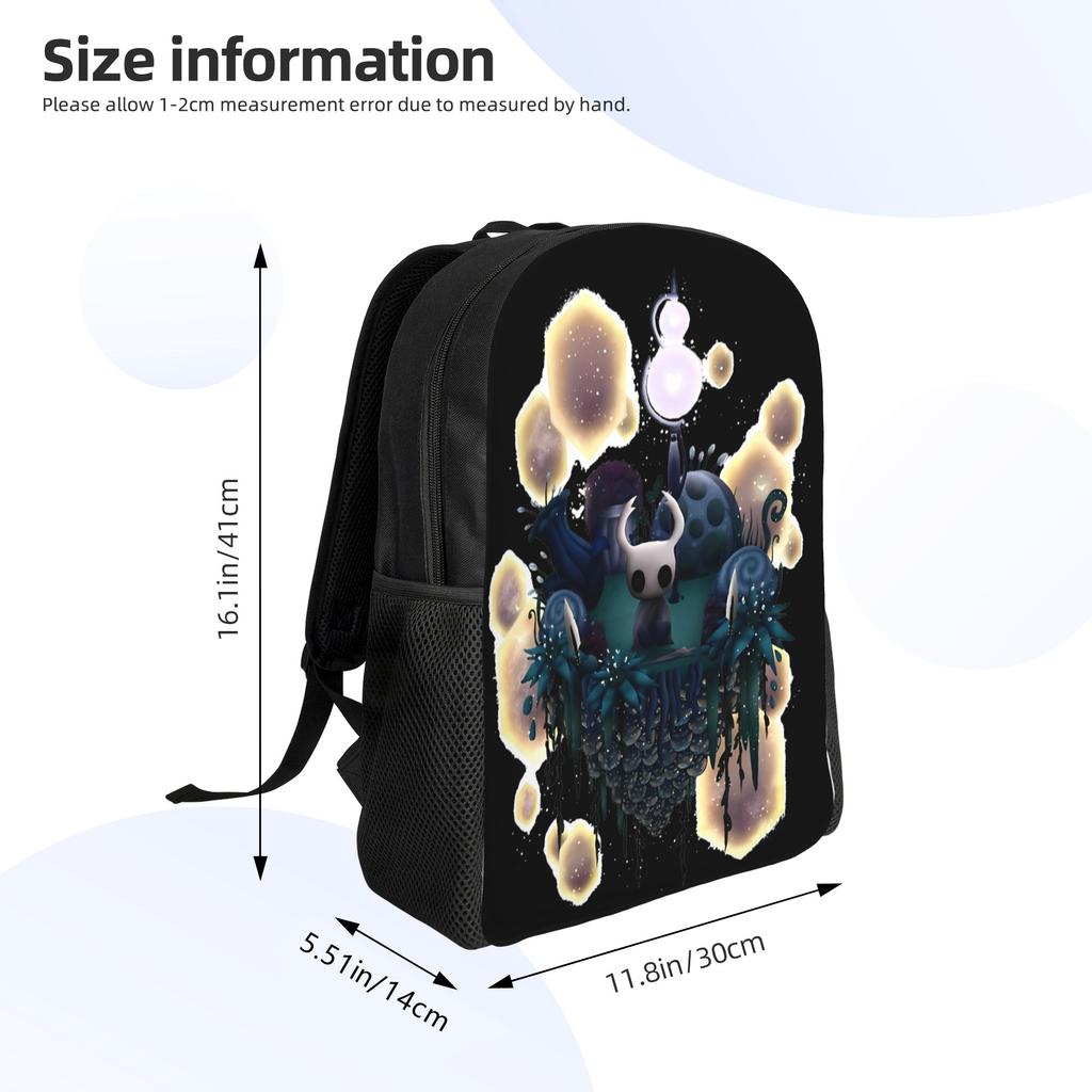 Mochila de la Isla de Hollow Knight para Hombres Mujeres Estudiantes Adolescentes Mochila Diaria de Trabajo Juego Universidad Bolso de Hombro Regalo