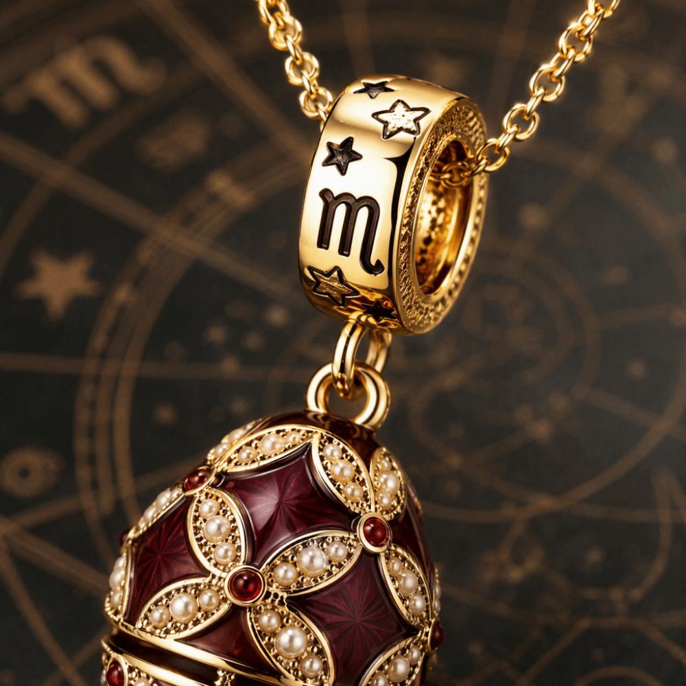 Hollow Locket Enamel Easter Egg Pendant New Chinese Style Openable Egg Pendant Women