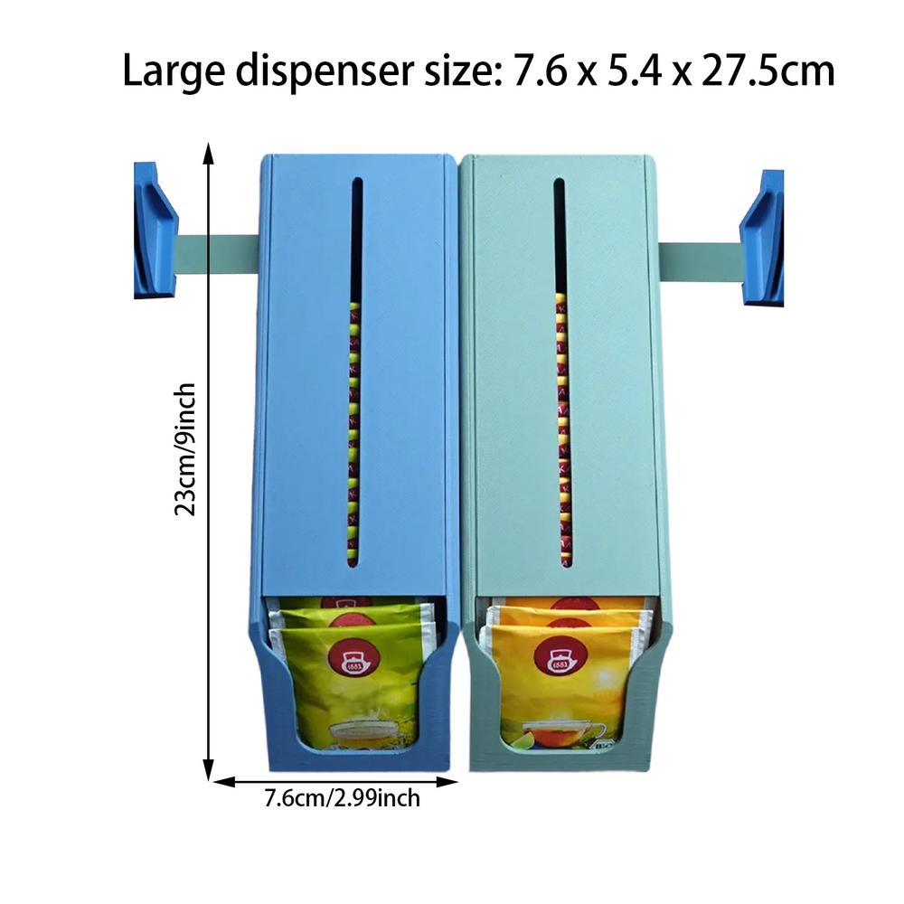 

Настенный держатель для чайных пакетиков, контейнер для чайных пакетиков, 2x кухонный органайзер, хранение на столешнице, органайзер для дома, студии, ресторана, кофе