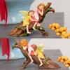 Realistic Garden Fairies Figurines Handmade Baby Fairy Lying on Tree Sculpture  Outdoor Garden