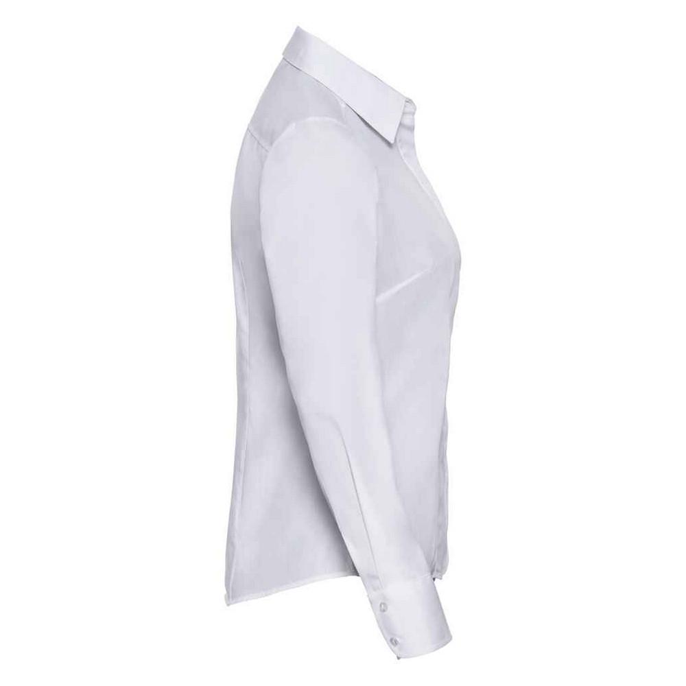 Russell Collection Womens/Ladies Poplin Fitted Long-Sleeved Formal Shirt