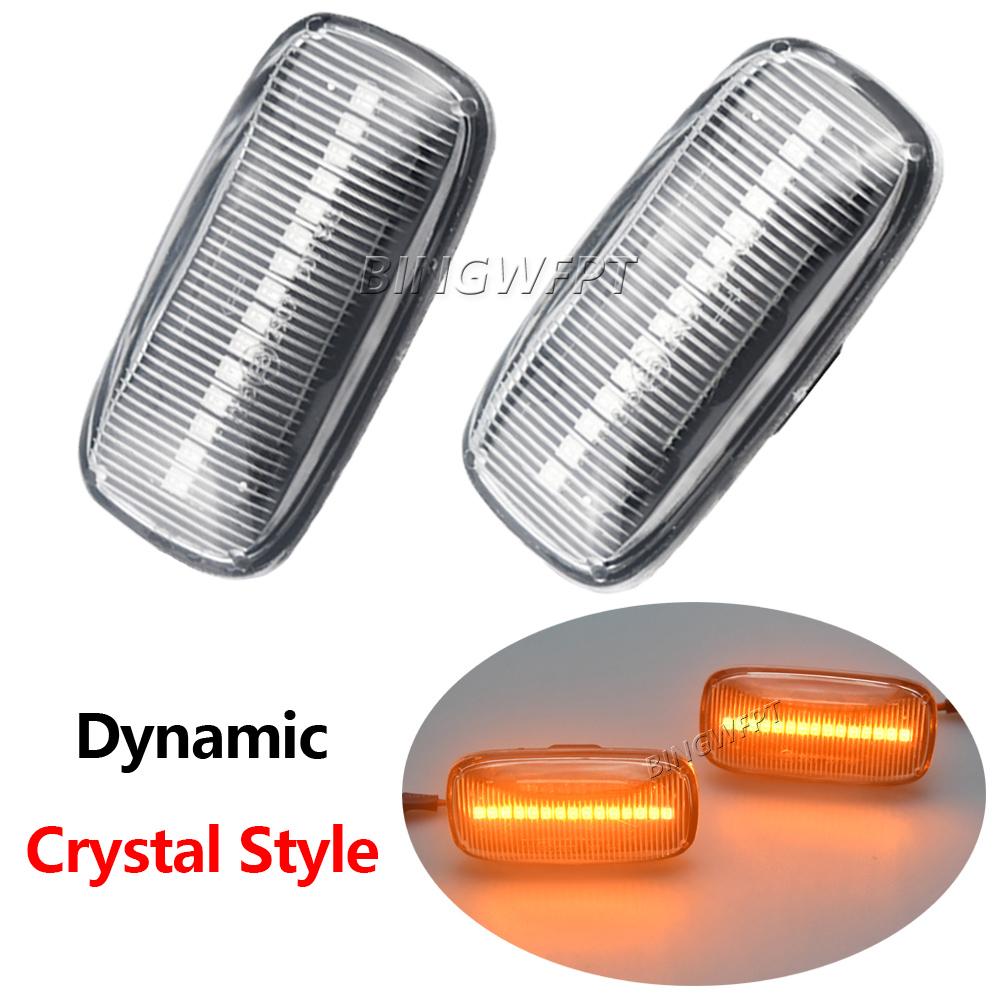 2x Flowing LED Side Marker Dynamic Turn Signal Light Lamp For Nissan Maxima Skyline R34 Almera N15 N16 Pulsar Primera P11 P12