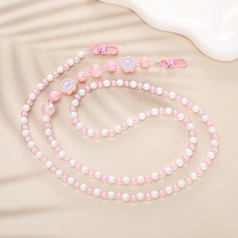 Flower Beaded Phone Lanyard Phone Chain Phone Strap Phone Case Keychain Beads Texture Suitable for Daily and Party Wear