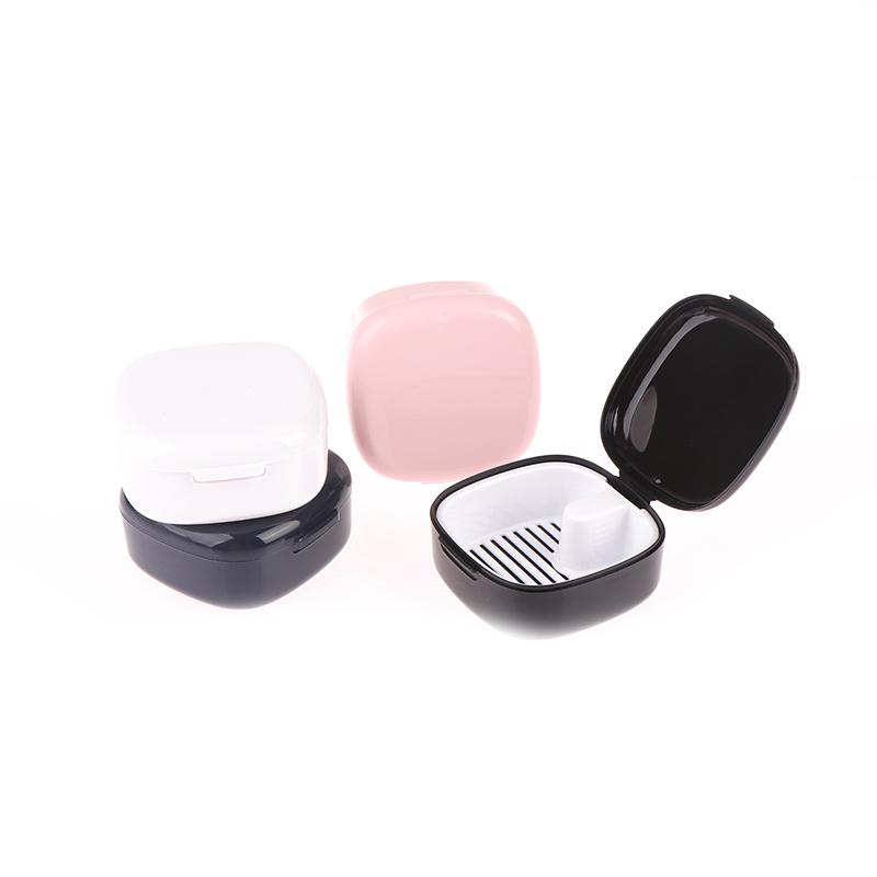 1Pc Denture Storage Box Portable Soaking Tooth,Small And Portable Box For Storing Dental Braces And Retainers,Invisible Storage