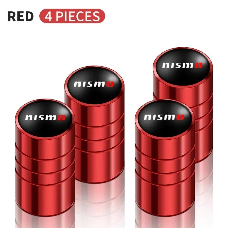 4pcs Metal Car Badges Wheel Tire Valve Caps Auto Accessories For Nissan Nismo Note Armada Pulsar Pathfinder X-Trail Qashqai