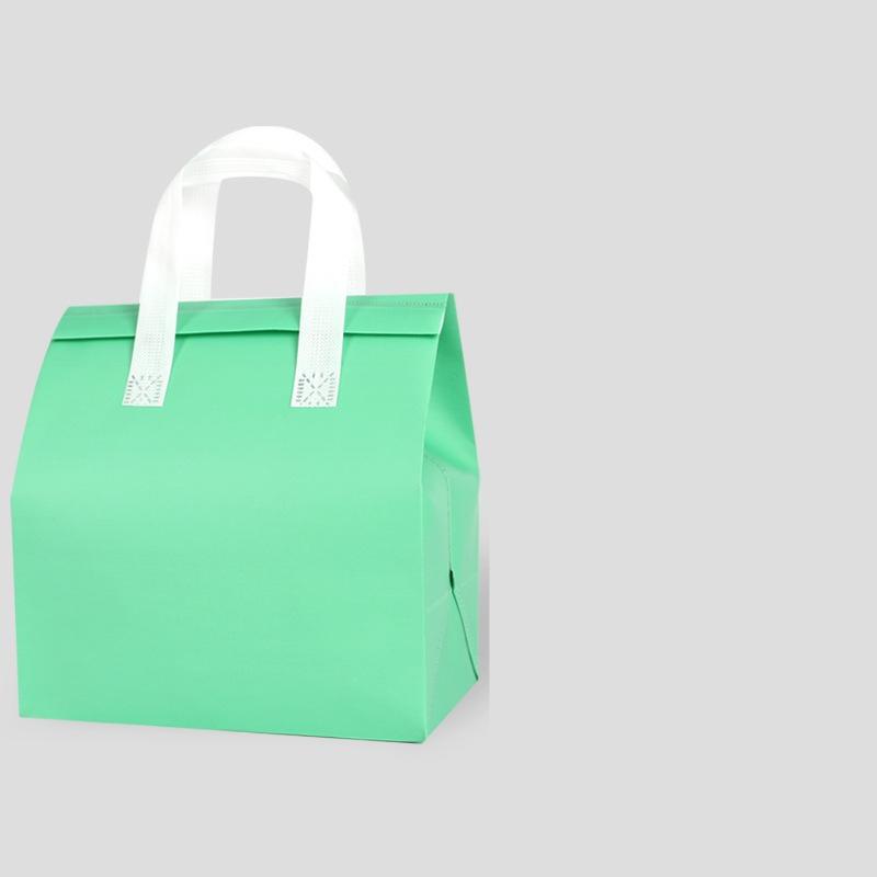 50 Stück Lebensmittel-Lieferung Isolierbeutel Tragbar Versiegelbar Aluminiumfolie Tragetasche Vlies 3-lagig Verdickt Thermoisolierung Kalt Takeaway Verpackungsbeutel