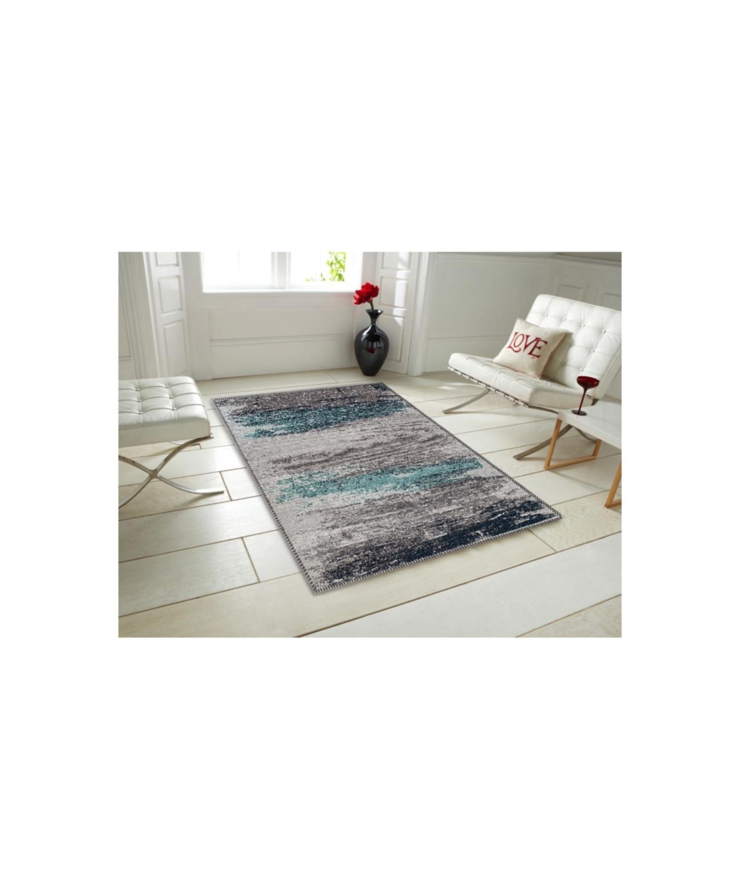 

Карнавальный Argaç Seri Морской абстрактный узор Серый Зеленый Современный декоративный ковер