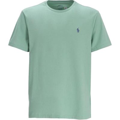 Polo Logo Print Crew Neck Short Sleeve T-Shirt Men Tops Mint-Green 710671438-375