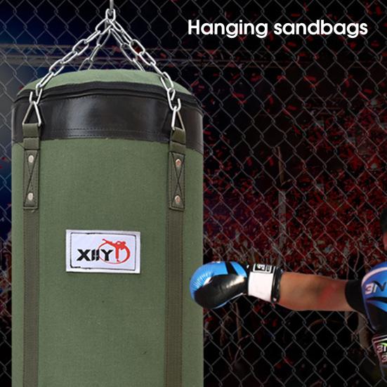 Canvas Boxing Bag Hanging Design High Strength Good Toughness Empty Punching Bags for