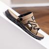 Men's Monogram Design Casual Dual Use Sandals Slippers, Summer Outdoor Non-slip Beach Shoes