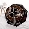 "Viking Axes: 'Better to Fight' Circular Wall Art"Umbrella, Portable 3-Fold Compact Umbrella for Men & Women ES56