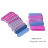 100 Pcs Single-use Disposable Nail Files Blue Veneer File Sandpaper Nail File  Nail Salon