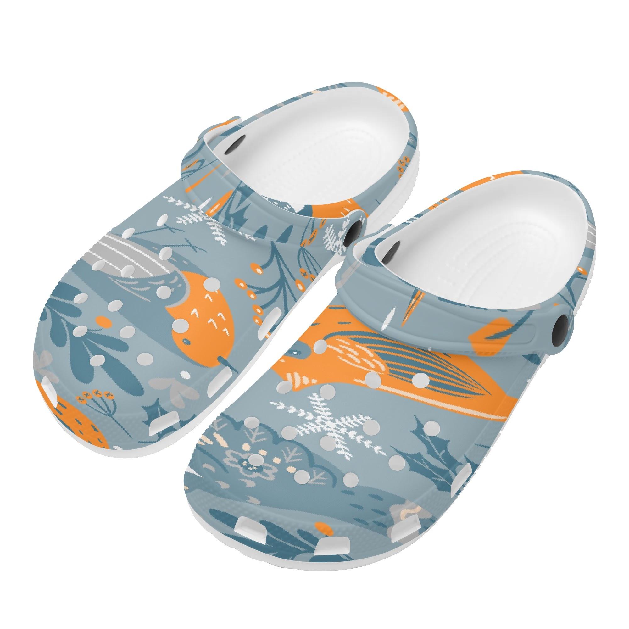 Men Women Casual Printed EVA Casual Clogs Quick Dry Lightweight Slip On Soft Shoes Lightweight Summer Sandals Easy Daily Wear 36 белый