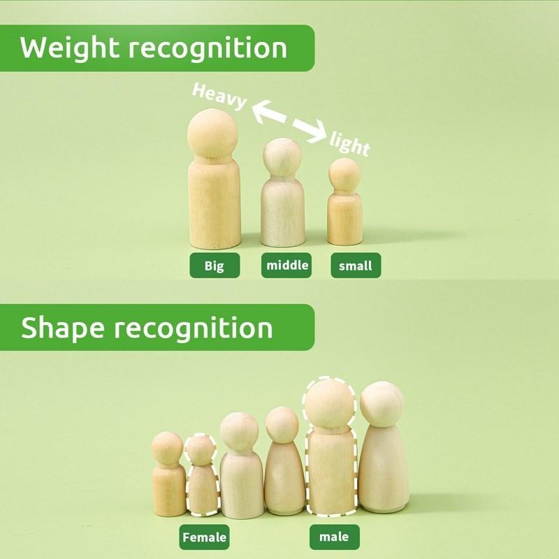 1Set Balance Scale Montessori Toy Set DIY Maple Doll Baby Balance Training Constructor for Children Gifts Maple Doll Toys