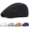 Unisex Solid Color Corduroy Newsboy Caps British Painters Hats Autumn Winter Berets Flat Peaked Cap Hip Hop Berets