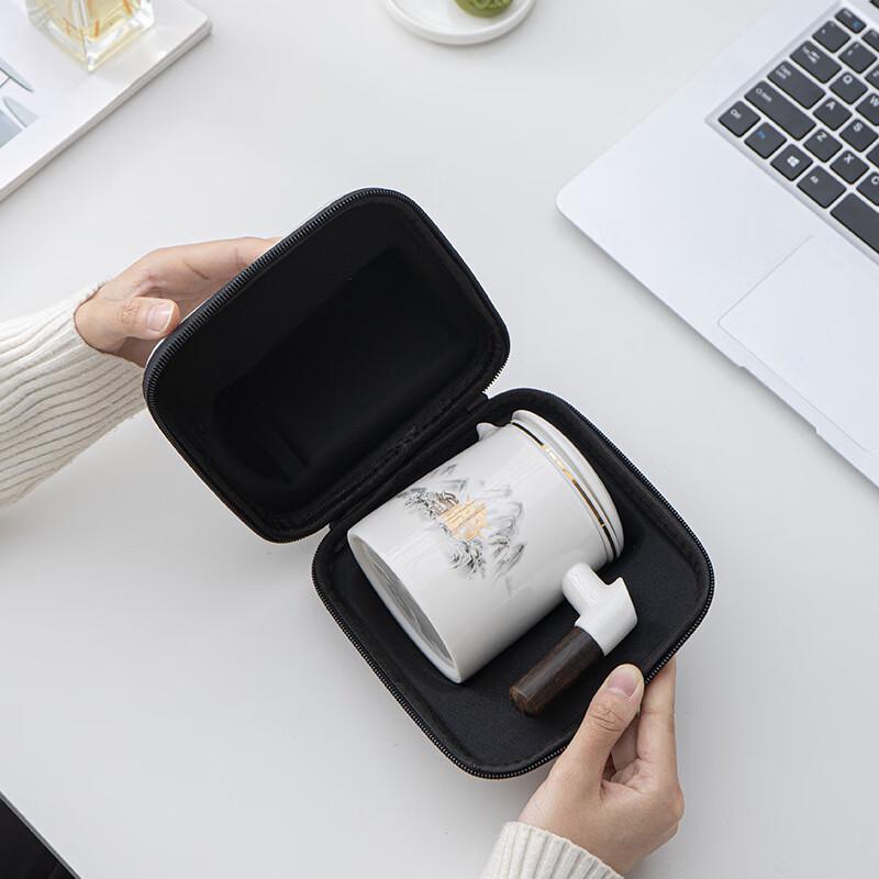 Meijin Mutton-fat Jade White Porcelain Travel Tea Set