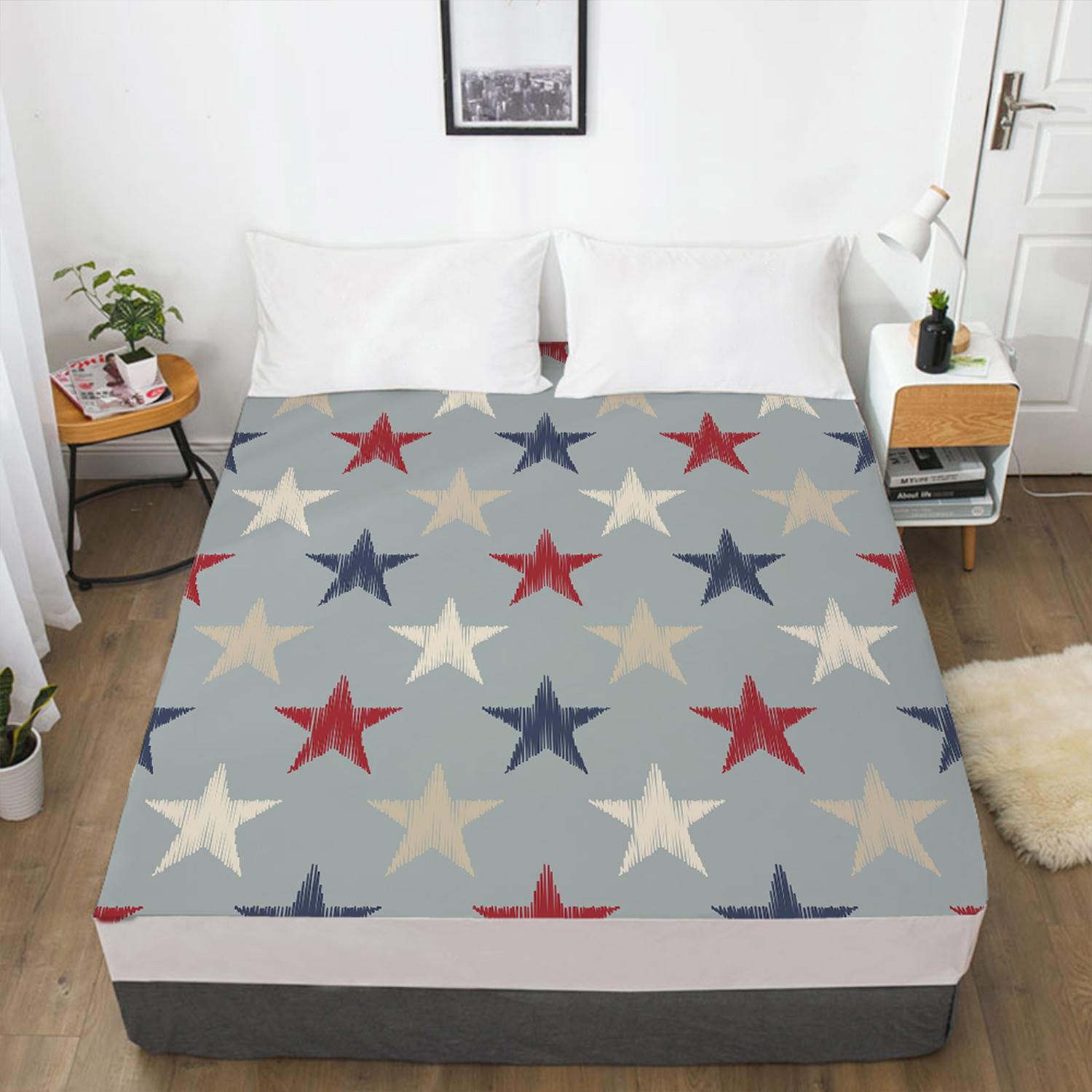 

Домашний текстиль 3D-печатный геометрический узор простыня чехол для матраса эластичная простыня на резинке комплект постельного белья из 3 предметов 120cmX200cmX30cm