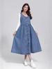 Women's Sleeveless Casual Denim Dress - Summer Style
