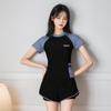"Set costume da bagno conservatore stile coreano da donna": "Completo Due Pezzi Boxer Manica Corta, Amico degli Studenti"