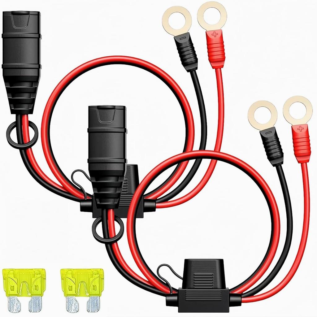 BLOLACDZ 2 Pack M6 (1/4 Inch) XL Terminal Harness Connector Cable for NOCO GC002 X-Connect