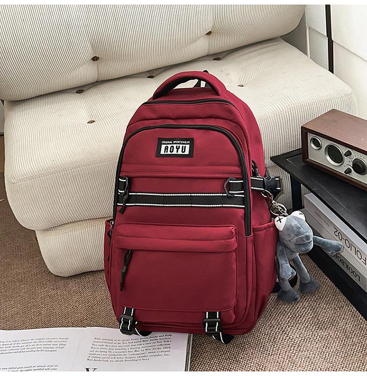 Schoolbag schoolbag for female junior high school students High school students Large capacity lightweight decompression backpack for primary s-