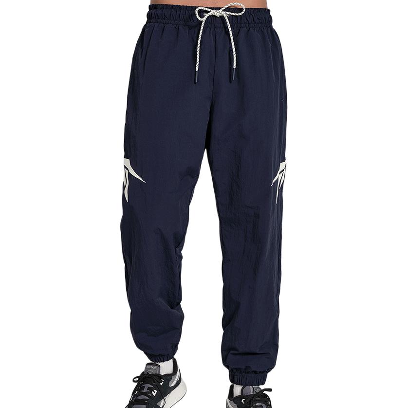 Reebok Mid Rise Drawstring Fashion Cuffed Casual Knit Sports Pants Unisex pants Dark-Blue 24SRC609UGN2