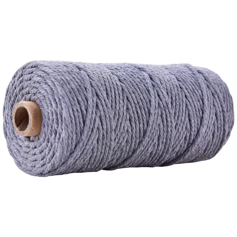 3mm Colored Cotton Rope for DIY Weaving, Tapestry, Binding, and Decorative Use